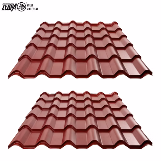 Gi Aço carbono Cor galvanizada PPGI PPGL Placa de telhado ondulado/Galvalume Telha Metal/Material de construção Aço/Zinco Telhado Chapa de ferro