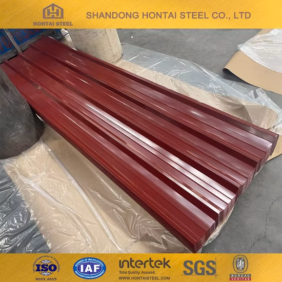 Material de construção Chapa de telha de aço pré-pintada corrugada PPGI/PPGL 0,12-1,5 mm